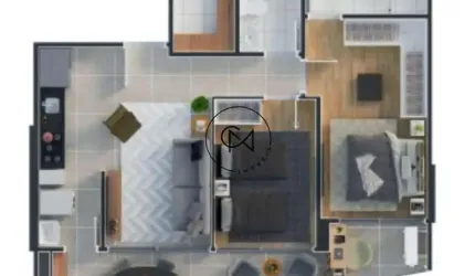 Apartamento em Alphaville, 2 quartos, 75m - Novo! Edifício Oka Marmoré