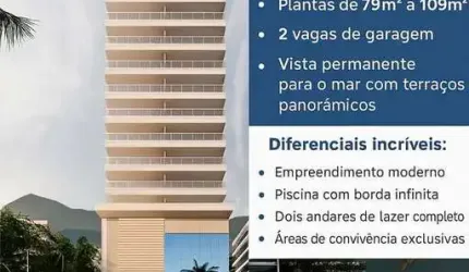 LEIA! Apartamento 2 quartos, frente mar com entrada R$ 156 mil