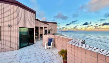 Cobertura Pent House sendo Frente Mar e Lazer Completo
