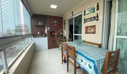 Apartamento com Sacada Gourmet a Carvão e Lazer Completo