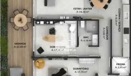 Apartamento com 2 quartos à venda na Estrada Haroldo Soares Glavan, --, Cacupé, Florianópolis por R$ 2.536.612