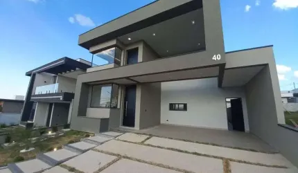 Condominio Santa Monica, Caçapava / Casa nova com 3 suites e piscina
