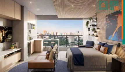 Apto a venda no Butantã, São Paulo.SP, com 35,71 m², 1 dorm, lazer completo, 650m do metrô Butantã.