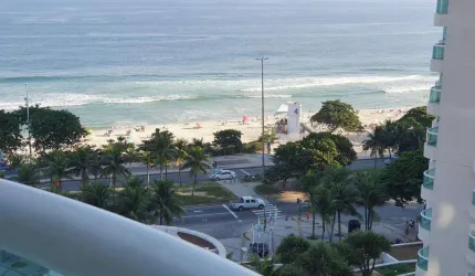 Studio na Barra da Tijuca frontal mar mobiliado