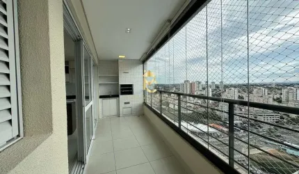 Apartamento com sacada gourmet disponível para locação em Taubaté.