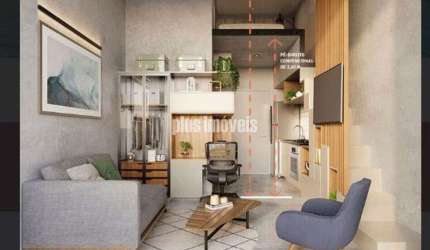 Studio Moderno na Planta com Mezanino - Ao Lado do Metrô Santa Cruz
