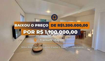 Casa com 3 dormitórios, 218 m² - venda por R$ 1.100.000,00 ou aluguel por R$ 8.500,00/mês - Transurb - Itapevi/SP