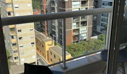 Apartamento mobiliado, com 46 m² em Pinheiros, para locação.