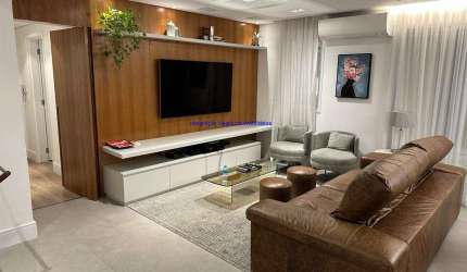 Apartamento MOBILIADO 156m², 03 dormitórios ( sendo 03 suítes ), 04 banheiros e 03 vagas na garagem; O Imóvel possuí adega para 300 garrafas de vinho.