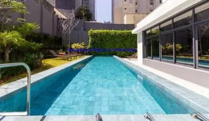 Apartamento 75m², 02 dormitórios, 02 banheiros e 01 vaga na garagem.  Condomínio com portaria, segurança 24hrs, piscina, academia, churrasqueira