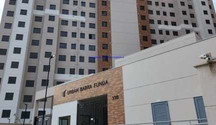 Apartamento 31m², 01 dormitório e 01 banheiro.  Condomínio com portaria, segurança 24hrs, playground e churrasqueira.  Excelente localização