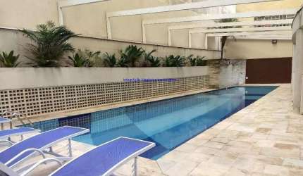 Apartamento 40m², 01 dormitório, 01 banheiro e 01 vaga na garagem.  Condomínio com portaria, segurança 24hrs, piscina, salão de festa, salão de jogos,