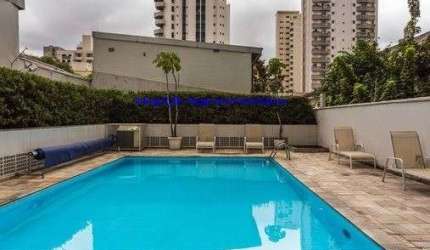 Apartamento 153m², 03 dormitórios (sendo 01 suíte), 04 banheiros e 02 vagas na garagem.  Condomínio com portaria, segurança 24hrs, piscina