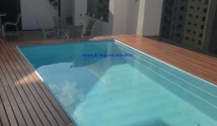 Condomínio com portaria, segurança 24hrs, piscina, sauna, churrasqueira, academia e salão de festa.  Excelente localização