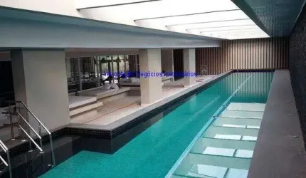 Apartamento 45 m², 01 dormitório, 01 banheiro e 01 vaga na garagem.  Condomínio com portaria 24hrs, piscina, salão de festa, playground, academia.