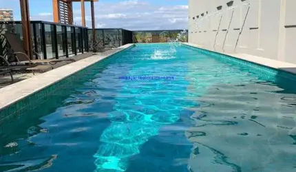 Apartamento 64.94m², 01 dormitório, 01 banheiro e 01 vaga na garagem.  Condomínio com portaria 24hrs, piscina, salão de festa, churrasqueira,