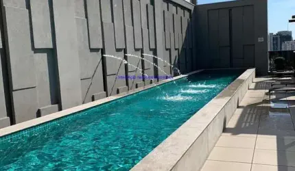 Apartamento 62.14m², 01 dormitório, 01 banheiro e 01 vaga na garagem.  Condomínio com portaria 24hrs, piscina, salão de festa, churrasqueira.