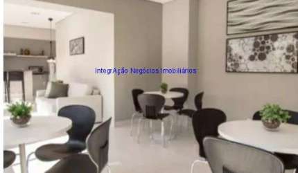 Apartamento Studio 27m², 01 dormitório e 01 banheiro.  Condomínio com portaria, segurança 24hrs, piscina, salão de festa, churrasqueira, jardim,
