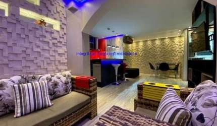 Apartamento 45m², 01 dormitório, 02 banheiros e 01 vaga na garagem.  Condomínio com portaria, segurança 24hrs, piscina, salão de festa, salão de jogos