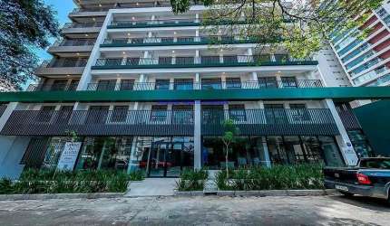 Apartamento 29m², 01 dormitório e 01 banheiro; (Fotos ilustrativas).  Condomínio com portaria, segurança, academia, lavanderia e salão de festas.