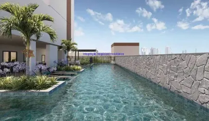 Apartamento 31m², 01 dormitório e 01 banheiros; (Fotos ilustrativa, entrega prevista junho/2026).  Condomínio com portaria, segurança, piscina