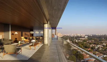Apartamento 403,36m², 04 dormitórios (sendo suítes), 06 banheiros e 05 vagas de garagem. (Fotos ilustrativas, entrega prevista para Janeiro/2025).
