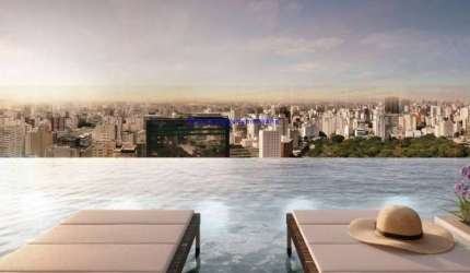 Apartamento Studio 29m², 01 dormitório e 01 banheiro; (Fotos ilustrativas).  Condomínio com portaria, segurança, piscina, academia e salão de festa.