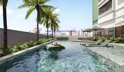 Apartamento 50m², 02 dormitórios, 01 banheiro e 01 vaga de garagem; ( fotos ilustrativa, entrega Outubro/2027)  Condomínio com segurança, piscina