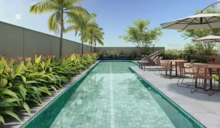 Apartamento 49m², 02 dormitórios (sendo 01 suíte), 02 banheiros e 01 vaga de garagem; ( fotos ilustrativa, entrega Janeiro/2027)  Condomínio