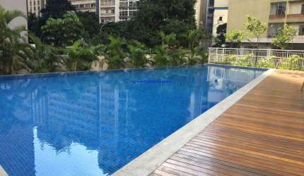 Apartamento 46m², 01 dormitório e 02 banheiros.  Condomínio com segurança, portaria, salão de festas, piscina, academia ,  salão de jogos e playground