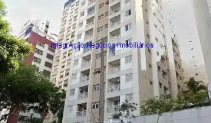 Apartamento 38m², 1 dormitório e 1 banheiro.   Condomínio com portaria, Churrasqueira, Sauna, Espaço gourmet na área comum, Salão de festas e Piscina.