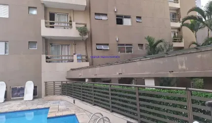 Apartamento 80m², 02 dormitórios, 01 banheiro e 01 vaga de garagem.  Condomínio com portaria, segurança, piscina, academia e salão de festas.