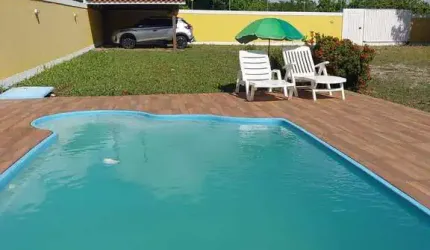 CASA MOBILIADA ALUGO  RESIDENCIAL,  500m² DE TERRENO  - CASA MOBILIADA COM PISCINA, NASCENTE, 02 DO