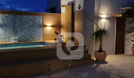 Linda cobertura dúplex de alto padrão, 4 suítes, com 360m²,  vista panorâmica.