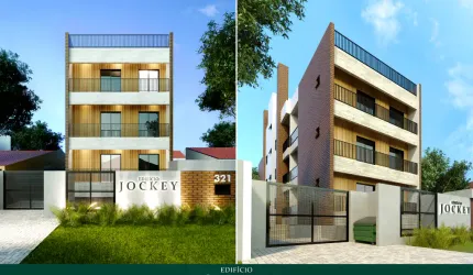 Apartamentos com 3 quartos e 2 vagas por unidade - Edifício Jockey