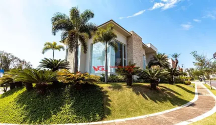 Casa de Luxo com 04 suítes, fino acabamento e piscina com prainha à venda, 760 m² por R$ 7.400.000 - Jardim Vila Paradiso - Indaiatuba/SP