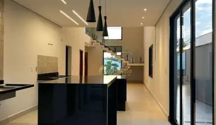 Sobrado novo, à venda, 3 suítes, planejados, piscina, Condomínio Terra Magna, Indaiatuba.