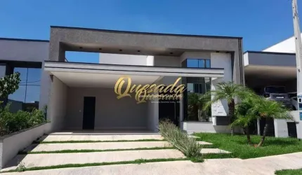 Casa térrea nova, à venda, 3 suítes, planejados, piscina, Condomínio Piemonte, Indaiatuba.
