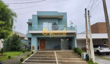 Sobrado à venda, 3 suítes, escritório, planejados, Condomínio Alto de Itaici, Indaiatuba.