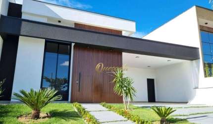 Casa térrea nova, à venda, 3 suítes, piscina, escritório, Condomínio Laguna, Indaiatuba.