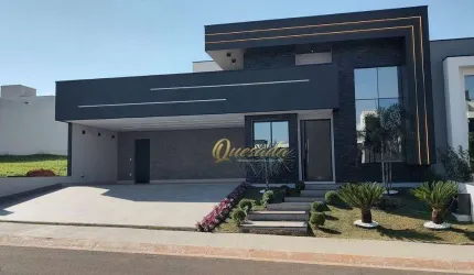 Casa térrea nova, à venda, 3 suítes, escritório, piscina, Condomínio Maria José, Indaiatuba.