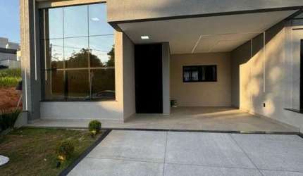 Casa nova à venda, 3 quartos, 1 suíte, planejados, Condomínio Gran Reserve, Indaiatuba.