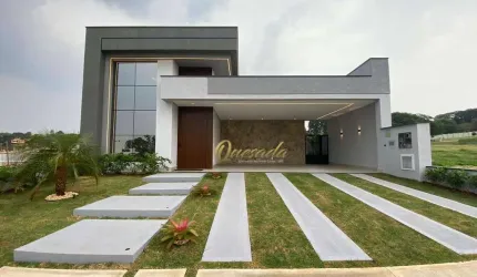 Casa térrea nova, à venda, 3 quartos, 2 suítes, piscina, Condomínio Villa Sapezal, Indaiatuba.