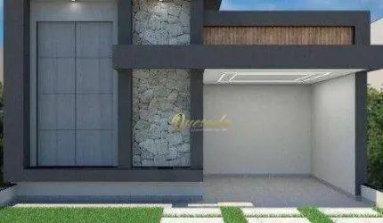 Casa em construção à venda, 3 dormitórios, 1 suíte, planejados, Condomínio Gran Reserve, Indaiatuba.