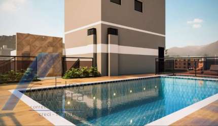 Ubatuba, Itaguá - Apartamento e construção com 02 dormitórios, sendo 01 suíte e aresa de lazer.
