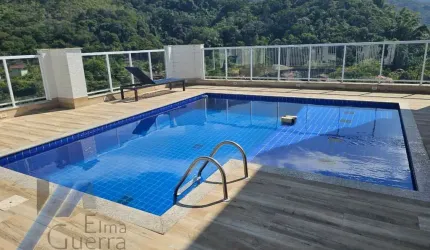 Ubatuba, Praia das Toninhas - Apartamento com 2 dormitórios sendo 01 suíte, com área de lazer.