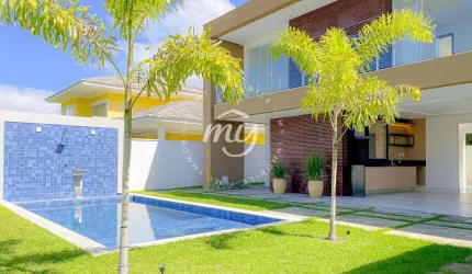 Guarajuba|Casa com 324 m2| Acesso à praia| 6 suítes| 2 vagas| Cond. Paraíso