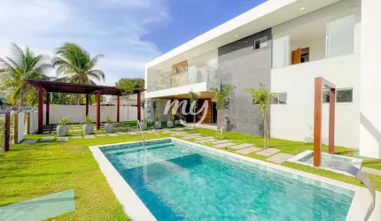 Guarajuba| Casa com 322 m2| Acesso à praia| 6 suítes| 2 vagas| Cond. Paraíso