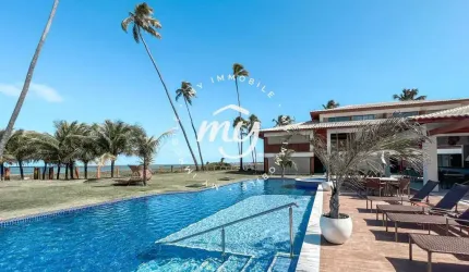 Itacimirim| Apto Duplex Pé na Areia| 95m²| 2 Suítes| Vista Mar Total| Mobiliado| 1 Vaga