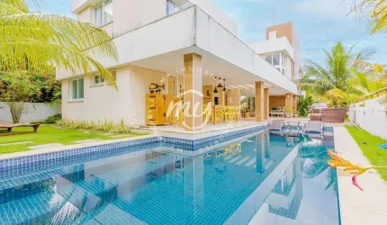 Guarajuba| Casa 380m²| 5 Suítes| 4 Vagas| Piscina| Área Gourmet Churrasqueira| Paraíso dos Lagos